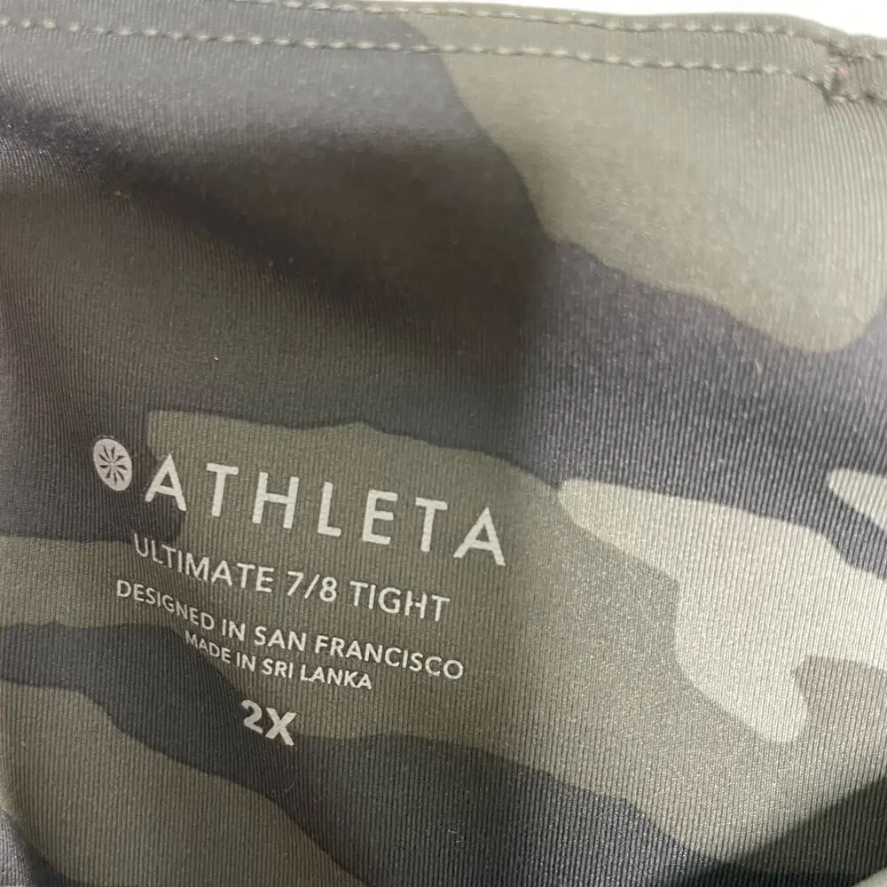 Athleta Ultimate 7/8 Tight in Camo Leggings 2X - Picture 6 of 8